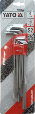 НАБОР КЛЮЧЕЙ ШЕСТИГРАННЫХ УДЛИНЕННЫХ 1,5 10ММ 9ШТ_ YT-58822   бывший арт. 5997751932